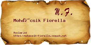 Mohácsik Fiorella névjegykártya